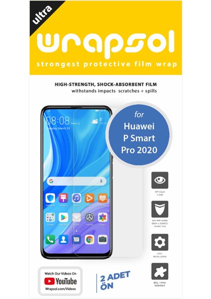 Huawei P Smart Pro 2020 Ekran Koruyucu Darbe Emici Poliüretan Film Amerika Üretimi fiyatları