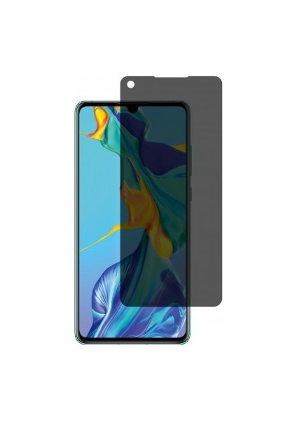 Huawei P30 Mat Hayalet Ekran Koruyucu Yandan Bakınca Görünmeyen Ekran Privacy Ekran Koruyucu