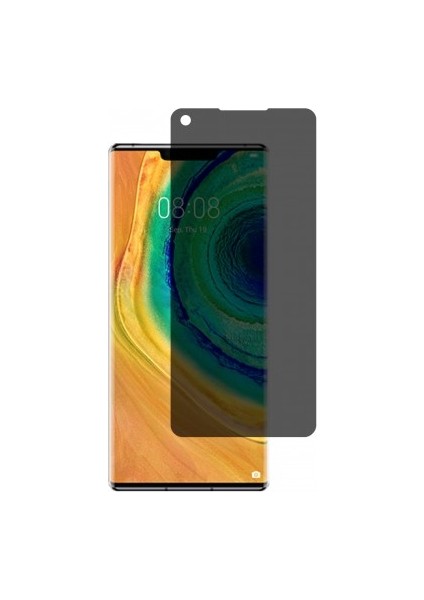 Huawei Mate 30 Pro Mat Hayalet Ekran Koruyucu Yandan Bakınca Görünmeyen Ekran Privacy Ekran Koruyucu