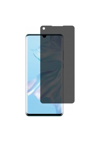 Huawei P30 Pro Mat Hayalet Ekran Koruyucu Yandan Bakınca Görünmeyen Ekran Privacy Ekran Koruyucu