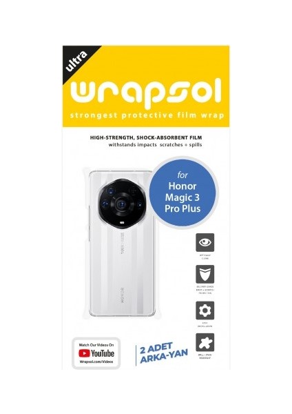Honor Magic 3 Pro Plus Arka Yan Koruyucu Darbe Emici Poliüretan Film Amerika Üretimi fiyatları