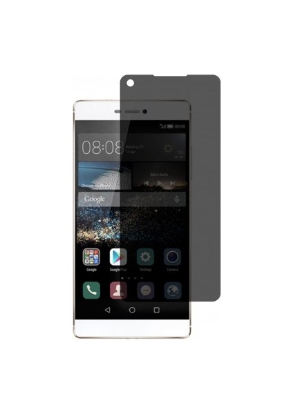 Huawei P8 Mat Hayalet Ekran Koruyucu Yandan Bakınca Görünmeyen Ekran Privacy Ekran Koruyucu