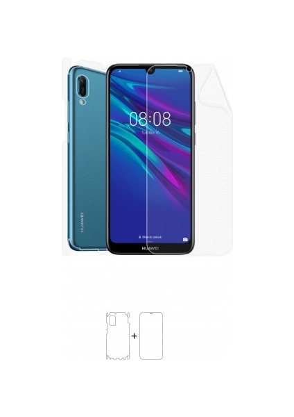 Huawei Y6 2019 Full Body Ekran Koruyucu Ön Arka Yan Darbe Emici Poliüretan Film