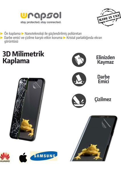 Huawei Nova 5 Pro Ekran Koruyucu Darbe Emici Poliüretan Film Amerika Üretimi