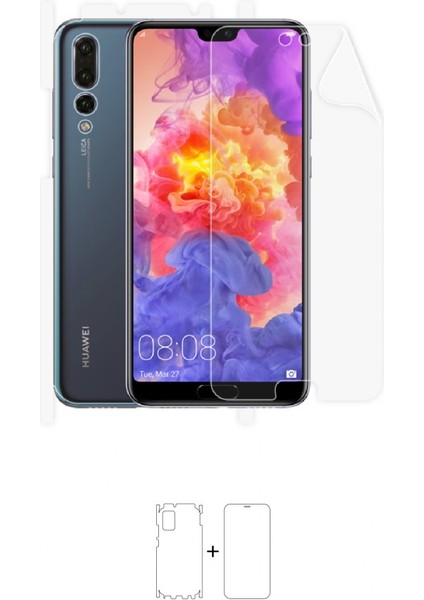 Huawei P20 Pro Full Body Ekran Koruyucu Ön Arka Yan Darbe Emici Poliüretan Film