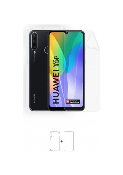 Huawei Y6P Full Body Ekran Koruyucu Ön Arka Yan Darbe Emici Poliüretan Film