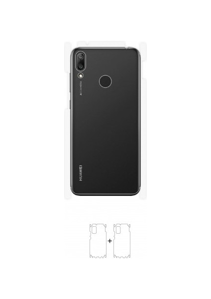 Huawei Y7 Prime 2019 Arka Yan Koruyucu Darbe Emici Poliüretan Film Amerika Üretimi