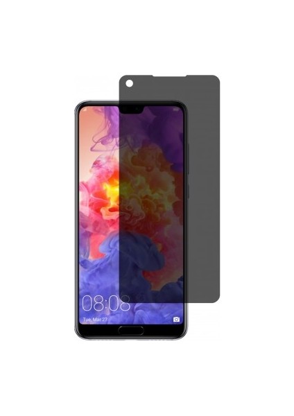 Huawei P20 Pro Mat Hayalet Ekran Koruyucu Yandan Bakınca Görünmeyen Ekran Privacy Ekran Koruyucu