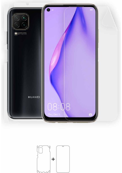 Huawei P40 Lite Full Body Ekran Koruyucu Ön Arka Yan Darbe Emici Poliüretan Film