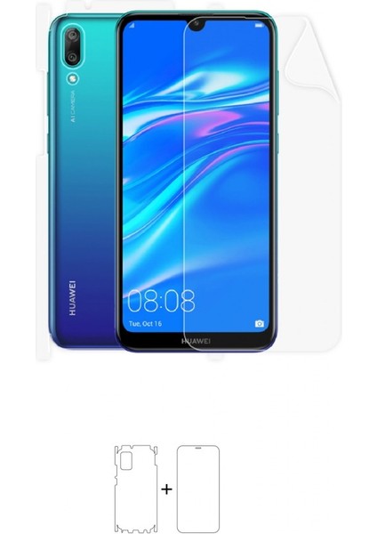 Huawei Y7 2019 Full Body Ekran Koruyucu Ön Arka Yan Darbe Emici Poliüretan Film