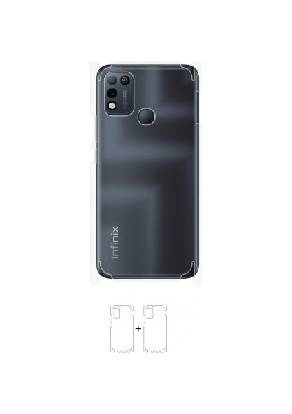 Infinix Hot 10 Play Arka Yan Koruyucu Darbe Emici Poliüretan Film Amerika Üretimi