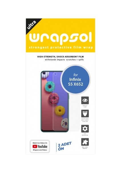 Infinix S5 X652 Ekran Koruyucu Darbe Emici Poliüretan Film Amerika Üretimi fiyatları