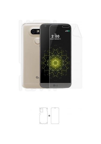 Lg G5 Full Body Ekran Koruyucu Ön Arka Yan Darbe Emici Poliüretan Film