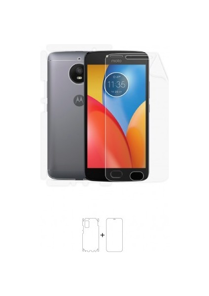 Motorola E4 Plus Full Body Ekran Koruyucu Ön Arka Yan Darbe Emici Poliüretan Film