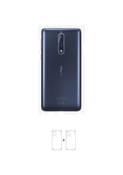 Nokia 8 Arka Yan Koruyucu Darbe Emici Poliüretan Film Amerika Üretimi