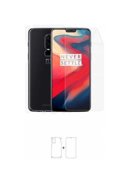 Oneplus 6 Full Body Ekran Koruyucu Ön Arka Yan Darbe Emici Poliüretan Film