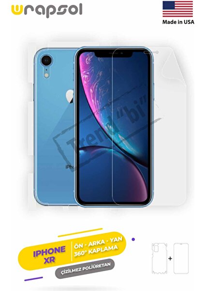 iPhone Xr Full Body Ekran Koruyucu Ön Arka Yan Darbe Emici Poliüretan Film