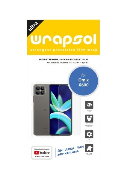 Omix X600 Full Body Ekran Koruyucu Ön Arka Yan Darbe Emici Poliüretan Film fiyatları