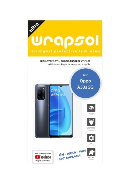Oppo A53S 5g Full Body Ekran Koruyucu Ön Arka Yan Darbe Emici Poliüretan Film fiyatları