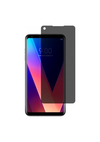 Lg V30 Plus Mat Hayalet Ekran Koruyucu Yandan Bakınca Görünmeyen Ekran Privacy Ekran Koruyucu