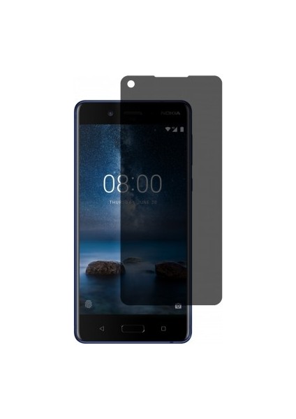 Nokia 8 Mat Hayalet Ekran Koruyucu Yandan Bakınca Görünmeyen Ekran Privacy Ekran Koruyucu