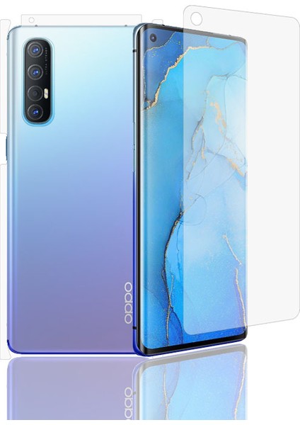 Oppo Reno 3 Pro Full Body Ekran Koruyucu Ön Arka Yan Darbe Emici Poliüretan Film