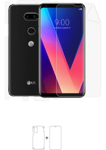 Lg V30 Plus Full Body Ekran Koruyucu Ön Arka Yan Darbe Emici Poliüretan Film