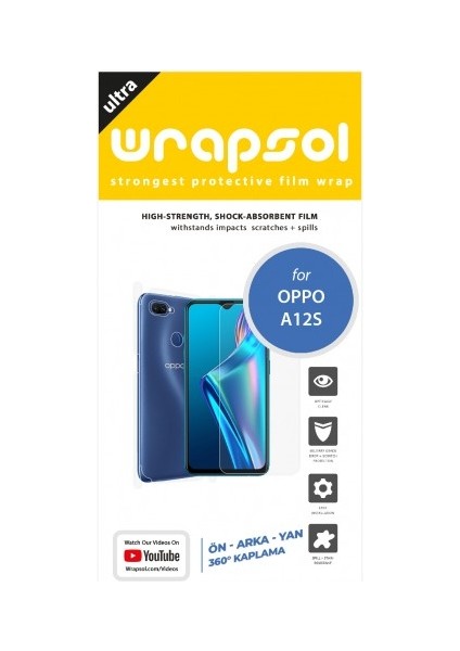 Oppo A12S Full Body Ekran Koruyucu Ön Arka Yan Darbe Emici Poliüretan Film fiyatları