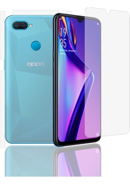 Oppo A12 Full Body Ekran Koruyucu Ön Arka Yan Darbe Emici Poliüretan Film