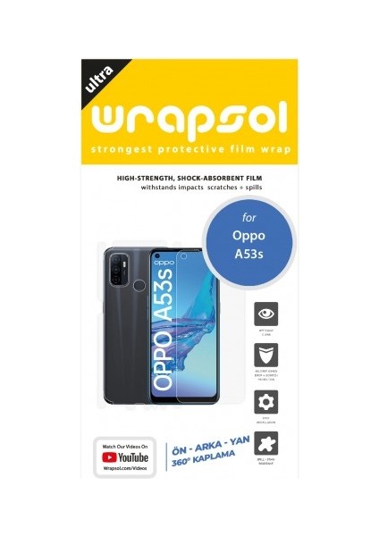 Oppo A53S Full Body Ekran Koruyucu Ön Arka Yan Darbe Emici Poliüretan Film fiyatları