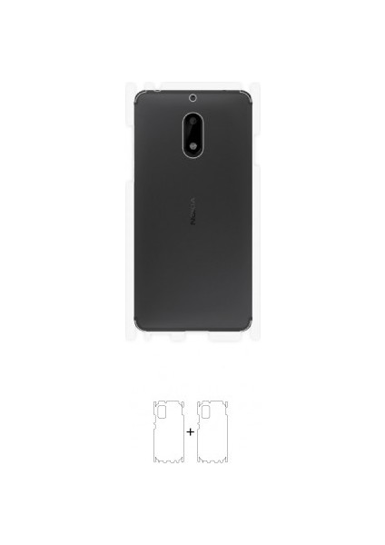 Nokia 6 Arka Yan Koruyucu Darbe Emici Poliüretan Film Amerika Üretimi
