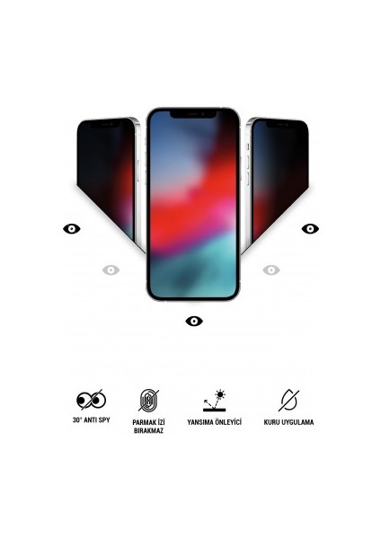 Oppo A31 Mat Hayalet Ekran Koruyucu Yandan Bakınca Görünmeyen Ekran Privacy Ekran Koruyucu