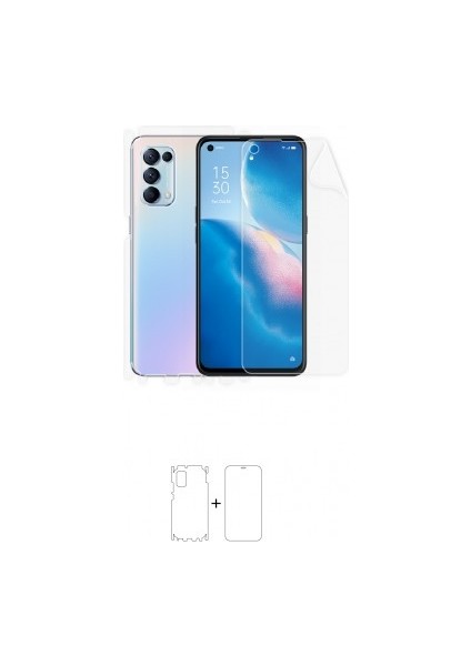 Oppo Reno 5 Full Body Ekran Koruyucu Ön Arka Yan Darbe Emici Poliüretan Film