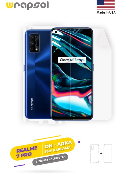 Realme 7 Pro Full Body Ekran Koruyucu Ön Arka Yan Darbe Emici Poliüretan Film