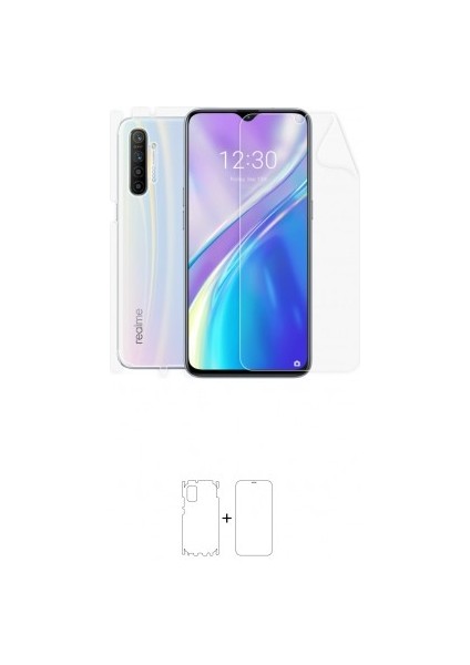 Realme Xt Full Body Ekran Koruyucu Ön Arka Yan Darbe Emici Poliüretan Film