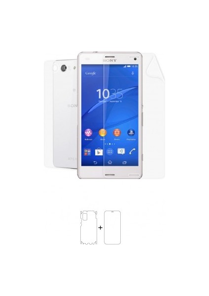 Sony Xperia Z3 Compact Full Body Ekran Koruyucu Ön Arka Yan Darbe Emici Poliüretan Film