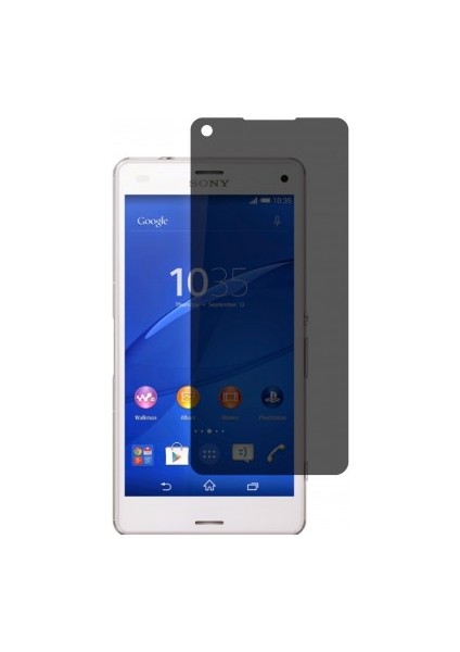 Sony Xperia Z3 Compact Mat Hayalet Ekran Koruyucu Yandan Bakınca Görünmeyen Privacy Ekran Koruyucu