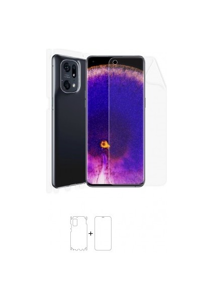 Oppo Find X5 Pro Full Body Ekran Koruyucu Ön Arka Yan Darbe Emici Poliüretan Film