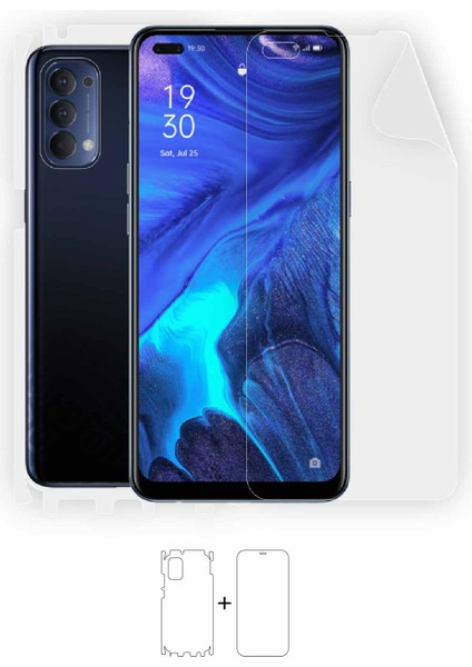 Oppo Reno 4 Full Body Ekran Koruyucu Ön Arka Yan Darbe Emici Poliüretan Film