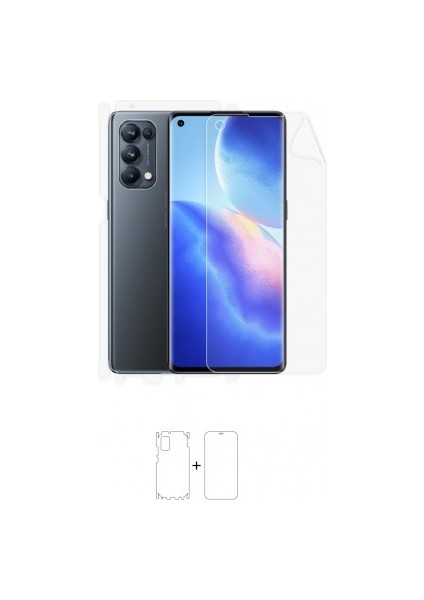 Oppo Reno 5 Pro Full Body Ekran Koruyucu Ön Arka Yan Darbe Emici Poliüretan Film