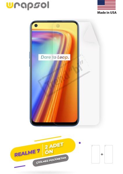 Realme 7 Ekran Koruyucu Darbe Emici Poliüretan Film Amerika Üretimi