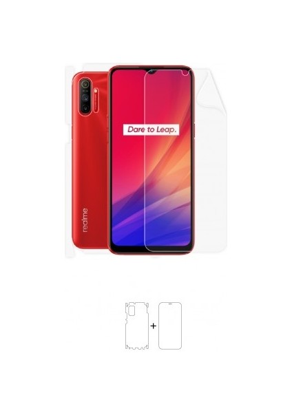 Realme C3 Full Body Ekran Koruyucu Ön Arka Yan Darbe Emici Poliüretan Film