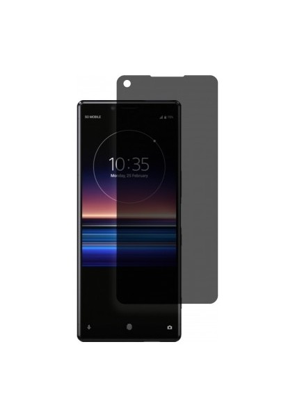 Sony Xperia 1 Mat Hayalet Ekran Koruyucu Yandan Bakınca Görünmeyen Ekran Privacy Ekran Koruyucu