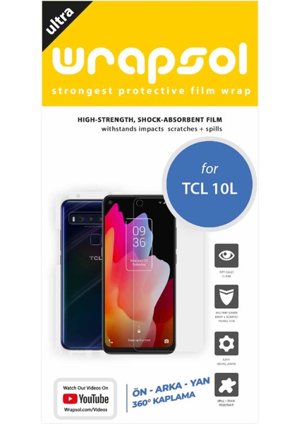 Tcl 10L Full Body Ekran Koruyucu Ön Arka Yan Darbe Emici Poliüretan Film fiyatları