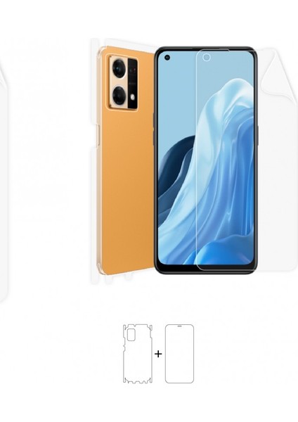 Oppo Reno 7 Full Body Ekran Koruyucu Ön Arka Yan Darbe Emici Poliüretan Film