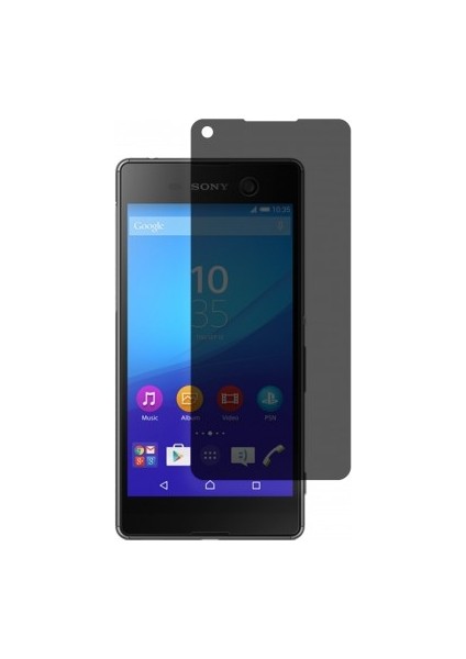 Sony Xperia M5 Mat Hayalet Ekran Koruyucu Yandan Bakınca Görünmeyen Ekran Privacy Ekran Koruyucu