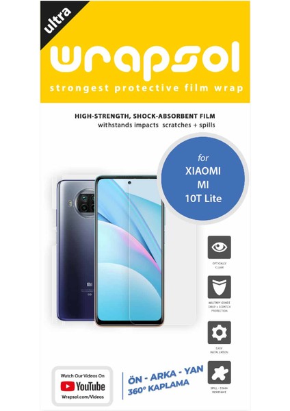 Xiaomi Mi 10T Lite Full Body Ekran Koruyucu Ön Arka Yan Darbe Emici Poliüretan Film fiyatları