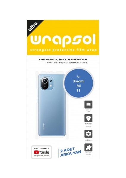 Xiaomi Mi 11 Arka Yan Koruyucu Darbe Emici Poliüretan Film Amerika Üretimi fiyatları