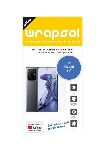 Xiaomi 11T Full Body Ekran Koruyucu Ön Arka Yan Darbe Emici Poliüretan Film fiyatları