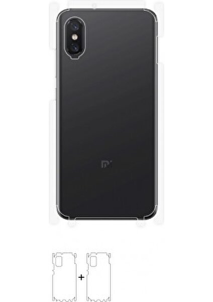 Xiaomi Mi 8 Pro Transparent Arka Yan Koruyucu Darbe Emici Poliüretan Film Amerika Üretimi